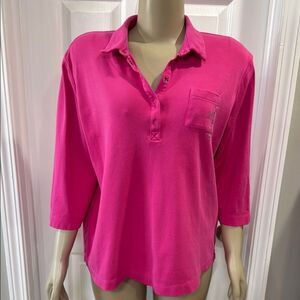 Rabe Women's Pink Polo Top